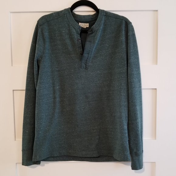Men's J. Crew Knit Goods Blue Green Button Down Sweater - Picture 1 of 5